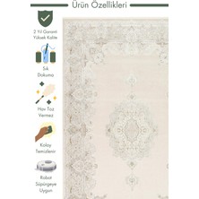 Carpetdocia Üsküdar Serisi Yüksek Kaliteli Sık Dokuma Modern Salon Halısı 01 Cream Grey