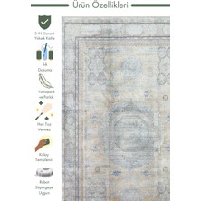 Carpetdocia Mumbai Serisi Klasik Desenli Yüksek Kalite Sık Dokuma Parlak Salon Halısı 04 Antrasıt Gold