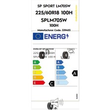 Dunlop 225/60 R18 100H Sp Sport Lm705 Yaz Lastiği (Üretim Yılı: 2024)