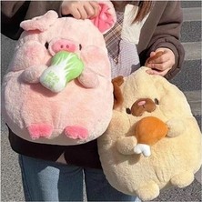 Sweet 35 cm Sevimli Tombul Tavuk Budu Köpek Bebek Lahana Domuz Peluş Oyuncak (Yurt Dışından)