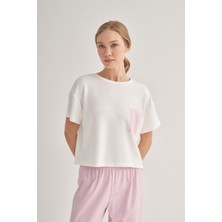 Colords Kadın Cep Detay Çizgili Uzun Pijama Takımı
