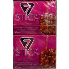 7 Stıck Çilek Aromalı Şekersiz Sakız 33 gr x 12'li Paket