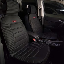 
peugeot 205 Lüx Oto Koltuk Minderi Ön 2'li Set Takım Bumerang Serisi Siyah