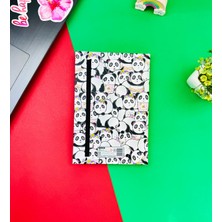 Giftmoda Panda Pattern Tasarımlı Lastikli Defter