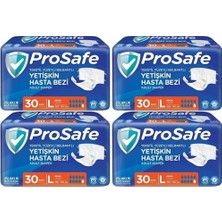 Prosafe Hasta Bezi Yetişkin Bel Bantlı Tekstil Yüzey L-Büyük Boy 120 Adet (4pk*30)