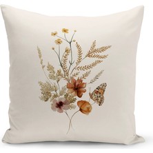 Bertille Home Flower/vintage Serisi Çift Tarafı Dijital Baskılı  8'li Kırlent Kılıfı Seti  (Cushion Cover Set)