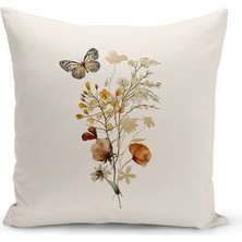 Bertille Home Flower/vintage Serisi Çift Tarafı Dijital Baskılı  8'li Kırlent Kılıfı Seti  (Cushion Cover Set)