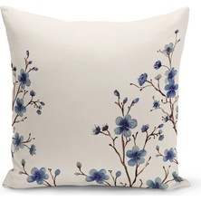 Bertille Home Flower/vintage Serisi Çift Tarafı Dijital Baskılı  4'lü Kırlent Kılıfı Seti  (Cushion Cover Set)