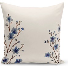 Bertille Home Flower/vintage Serisi Çift Tarafı Dijital Baskılı  4'lü Kırlent Kılıfı Seti  (Cushion Cover Set)