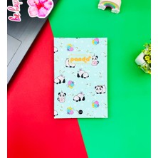 Giftmoda Panda Pattern Yeşil Tasarımlı Lastikli Defter