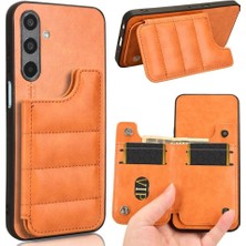 Manyi Mall Samsung Galaxy M35 Vegan Pu Deri Kickstand Cüzdan Kılıf Için Cüzdan Kılıf (Yurt Dışından)