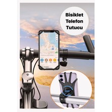 Mi-Ça Home 360° Dönebilen Bisiklet, Motorsiklet Direksiyon Silikon Telefon Tutucu/orjinal Gidon Tutucu Aparatı