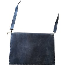 Semiramis Unisex Helios Model  Deri El Yapımı Vintage Koyu Kahve 13'' Macbook Çantası