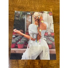 Gönülden Tasarım Zirkon Taşlı Pullu Kız Arma Dikiş Aplike 23X19 cm