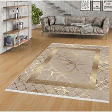 Pamuk Life Halı Kaymaz Deri Taban Yıkanabilir Halı PL4737 Vizon