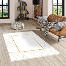 Pamuk Life Halı Kaymaz Deri Taban Yıkanabilir Halı PL4747 Gold