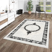 Pamuk Life Halı Kaymaz Deri Taban Yıkanabilir Halı PL4905 Siyah