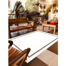 Pamuk Life Halı Kaymaz Deri Taban Yıkanabilir Halı PL4860 Beyaz Vizon