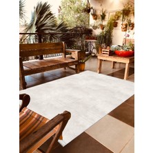 Pamuk Life Halı Kaymaz Deri Taban Yıkanabilir Halı PL4978 Krem