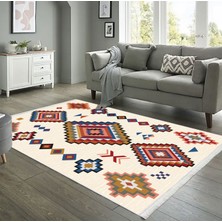 Pamuk Life Halı Kaymaz Deri Taban Yıkanabilir Halı PL4963 Multi