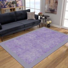Pamuk Life Halı Kaymaz Deri Taban Yıkanabilir Halı PL5060 Mor