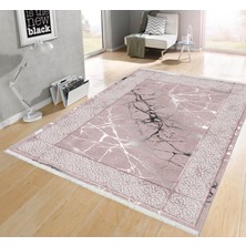 Pamuk Life Halı Kaymaz Deri Taban Yıkanabilir Halı PL5080 Pembe