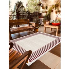 Pamuk Life Halı Kaymaz Deri Taban Yıkanabilir Halı PL5090 Kırmızı