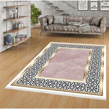 Pamuk Life Halı Kaymaz Deri Taban Yıkanabilir Halı PL5178 Pembe