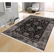 Pamuk Life Halı Kaymaz Deri Taban Yıkanabilir Halı PL5391 Siyah