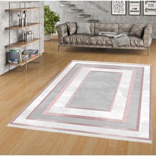 Pamuk Life Halı Kaymaz Deri Taban Yıkanabilir Halı PL5417 Pembe
