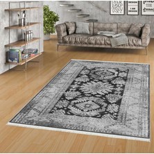 Pamuk Life Halı Kaymaz Deri Taban Yıkanabilir Halı PL5429 Gri