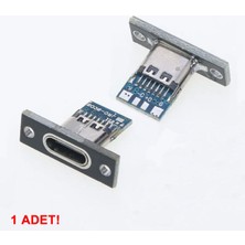 Roboyol Store USB 3.1 Type C Panel Montaj Dişi Soket 4 Pin Smd Lehimlenebilir Padler Konnektör Telefon Şarj Board