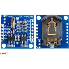 Roboyol Store DS1307 Rtc Iıc Zaman Modül Gerçek Zaman Saat I2C 24C32 Eeprom Saniye Dakika Saat Gün Ay Yıl Tarih