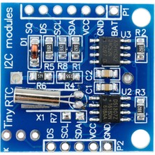 Roboyol Store DS1307 Rtc Iıc Zaman Modül Gerçek Zaman Saat I2C 24C32 Eeprom Saniye Dakika Saat Gün Ay Yıl Tarih