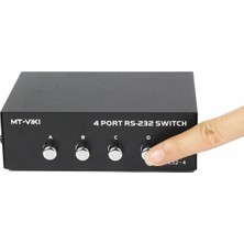 Roboyol Store Mt-Vıkı 4 Port RS232 Switch MT-223-4 Db9 Seri Port Anahtarlayıcı 1 In 4 Out Pc Printer Haberleş
