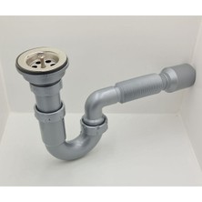 Koldoor Donau Lavabo Eviye Sifonu S Tipi Körüklü Ø40 - 50 mm Çıkışlı