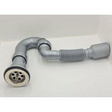 Koldoor Donau Lavabo Eviye Sifonu S Tipi Körüklü Ø40 - 50 mm Çıkışlı