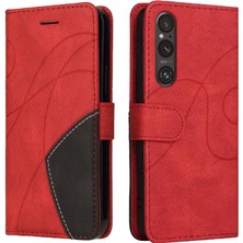 GX Boutique Sony Xperia 1V Pu Deri Flip Folio Kılıf Kickstand Koruyucu (Yurt Dışından)