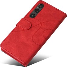 GX Boutique Sony Xperia 1V Pu Deri Flip Folio Kılıf Kickstand Koruyucu (Yurt Dışından)