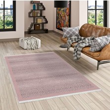 Pamuk Life Halı Kaymaz Deri Taban Yıkanabilir Halı PL5450 Pembe