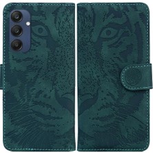 GX Boutique Samsung Galaxy M35 Kabartmalı Sevimli Kaplan Deri Cüzdan Için Flip Case (Yurt Dışından)