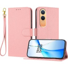 GX Boutique Oneplus Nord Ce 4 Lite Için Telefon Kılıfı Kart Yuvaları Tutucu Litchi Desen Pu (Yurt Dışından)