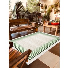Pamuk Life Halı Kaymaz Deri Taban Yıkanabilir Halı PL5103 Yeşil