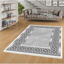 Pamuk Life Halı Kaymaz Deri Taban Yıkanabilir Halı PL5178 Gri