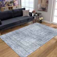 Pamuk Life Halı Kaymaz Deri Taban Yıkanabilir Halı PL5461 Mavi