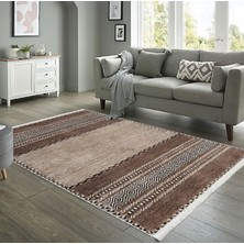 Pamuk Life Halı Kaymaz Deri Taban Yıkanabilir Halı PL5466 Vizon