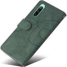 GX Boutique Sony Xperia 10V Için Kılıf Pu ile Iki Renkli Dikiş Kickstand Koruyucu (Yurt Dışından)