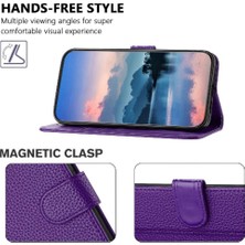 GX Boutique Telefon Kılıfı Için Xiaomi Poco M6 4g Litchi Desen Flip Folio Kart Yuvaları Pu (Yurt Dışından)