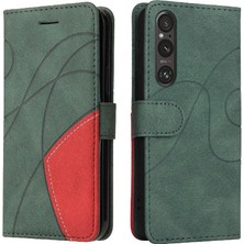 GX Boutique Sony Xperia 1V Pu Deri Flip Folio Kılıf Kickstand Koruyucu (Yurt Dışından)