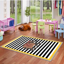 Pamuk Life Halı Kaymaz Deri Taban Yıkanabilir Çocuk Halısı PL4907 Sarı